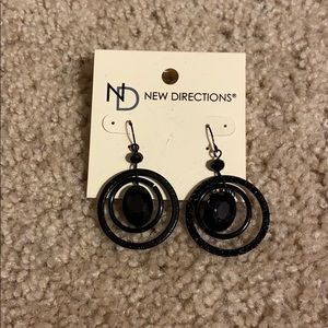 Black dangle earrings